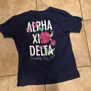 Alpha Xi Delta Founders Day Rose Baseball Tee